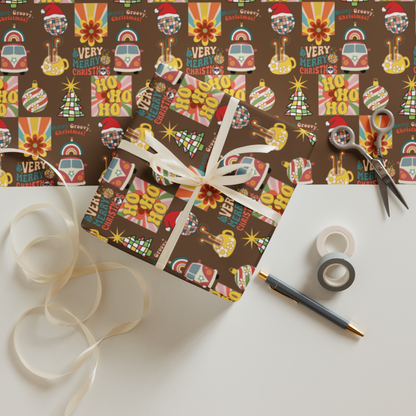Groovy Christmas Gift Wrap Roll