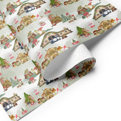 Holiday in Gnome Village Gift Wrap Roll