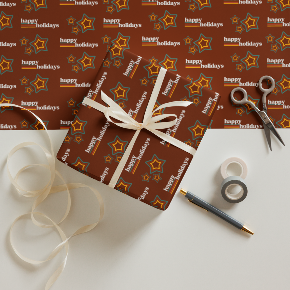 Holiday Stars Gift Wrap Sheets (set of 3)