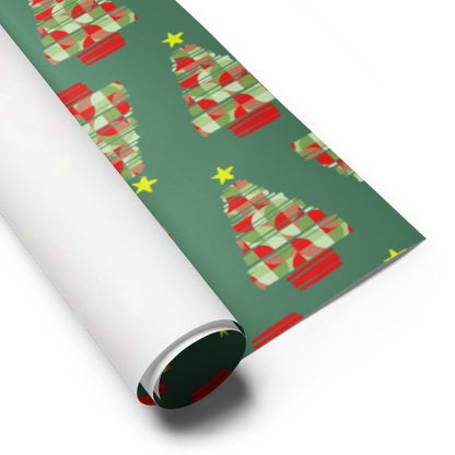 Neo Geo Christmas Treeo Gift Wrap Roll