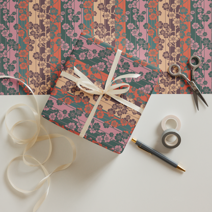 Sakura Stripes Gift Wrap Sheets (set of 3) - Eastern Soujourn
