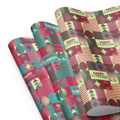 Happy Holidays Gift Wrap Sheets (set of 3)