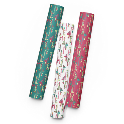 Happy Holiday Trees Gift Wrap Sheets (set of 3)