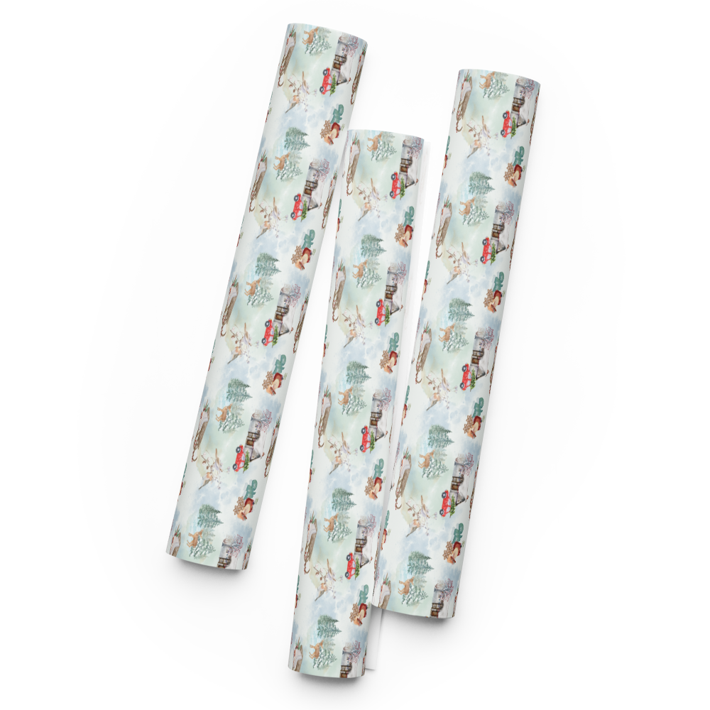 Wild Winter Woods Gift Wrap Sheets (set of 3)