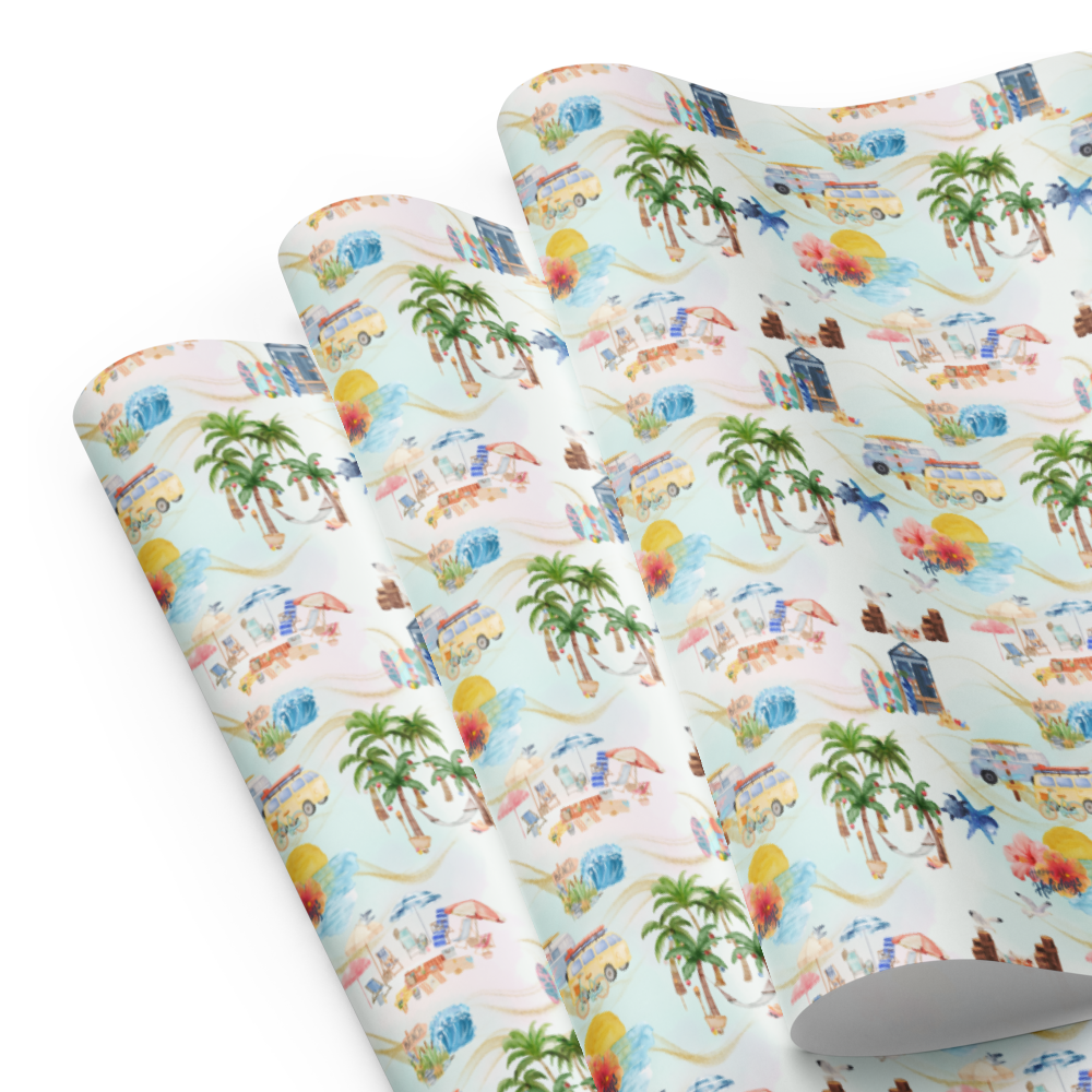Have A Beachin' Holiday Gift Wrap Sheets (set of 3)