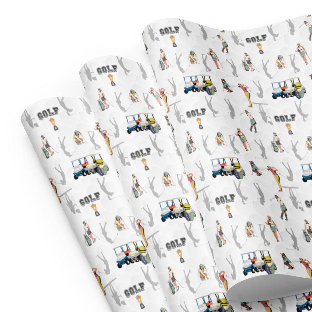 Golf Gift Wrap Sheets (set of 3) - Women's