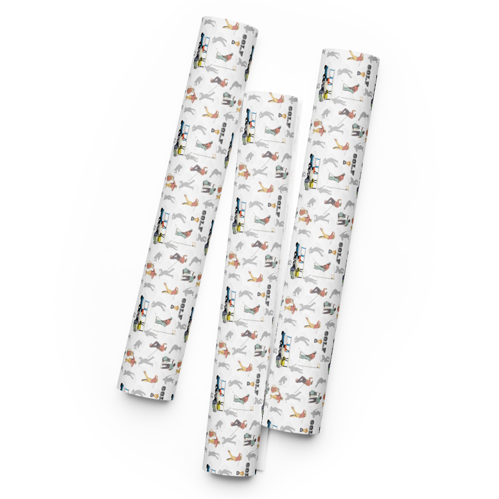 Golf Gift Wrap Sheets (set of 3) - Men's