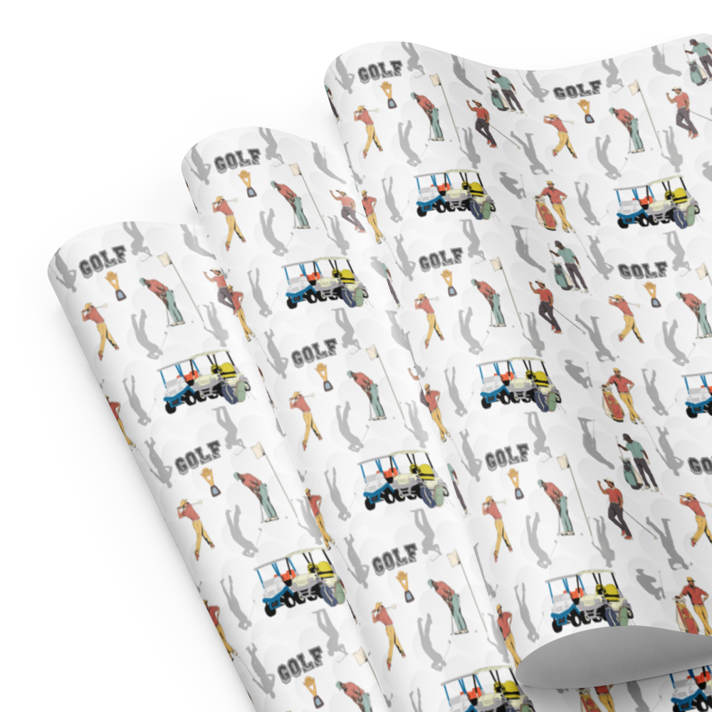 Golf Gift Wrap Sheets (set of 3) - Men's