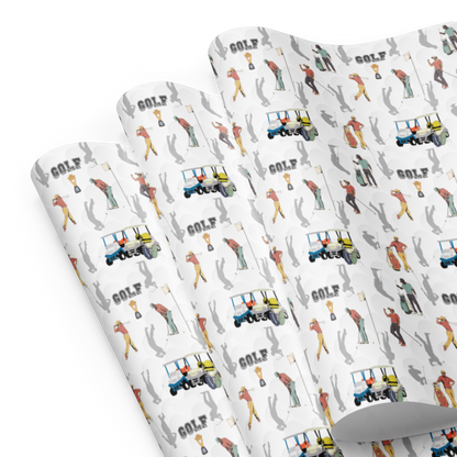 Golf Gift Wrap Sheets (set of 3) - Men's