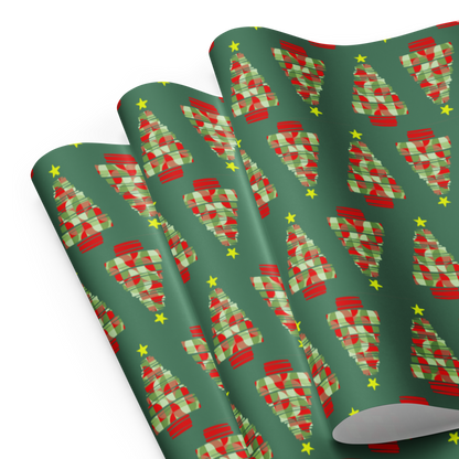 Neo Geo Christmas Treeo Gift Wrap Sheets (set of 3)