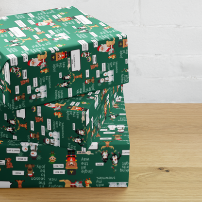 Personalized Christmoose Wrapping paper sheets