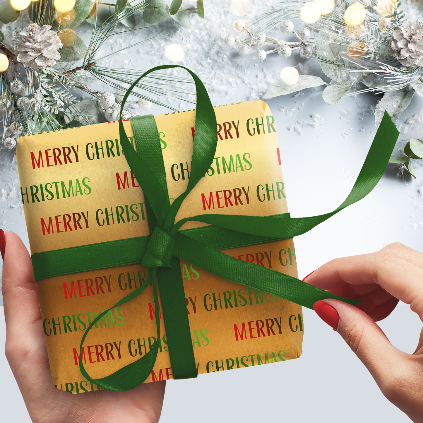 Merry Christmas Precious Metals Gift Wrap Sheets (Set of 3)