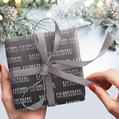 Merry Christmas Blues Gift Wrap Sheets (Set of 3)