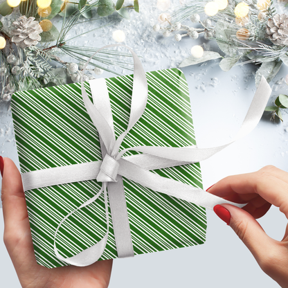 Cool Candy Cane Stripes Gift Wrap Sheets (Set of 3)