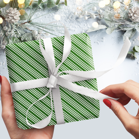 Cool Candy Cane Stripes Gift Wrap Sheets (Set of 3)